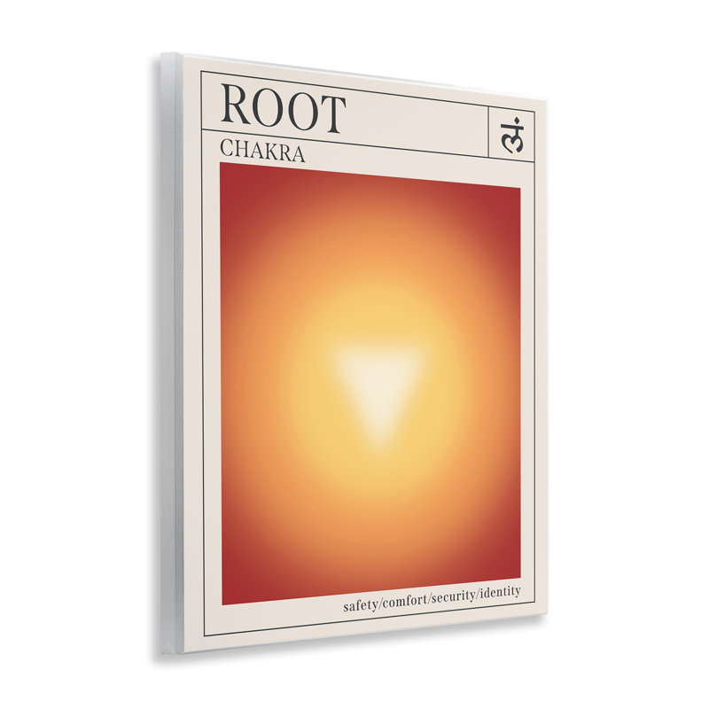 "Root Chakra", art mural sur plaque, méditation Wild Apple