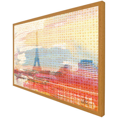 Hessian Paris Single Picture Frame Wall Art