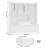 Storage Organizer with 3 Removable Drawers, White Cube Bookcase