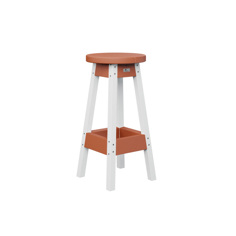 Berlin Gardens Outdoor Bar Stool, Mango Orange, 30"