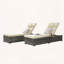 Ensemble de 2 chaises longues en rotin avec dossier réglable, coussins et table d'appoint-1419266423
