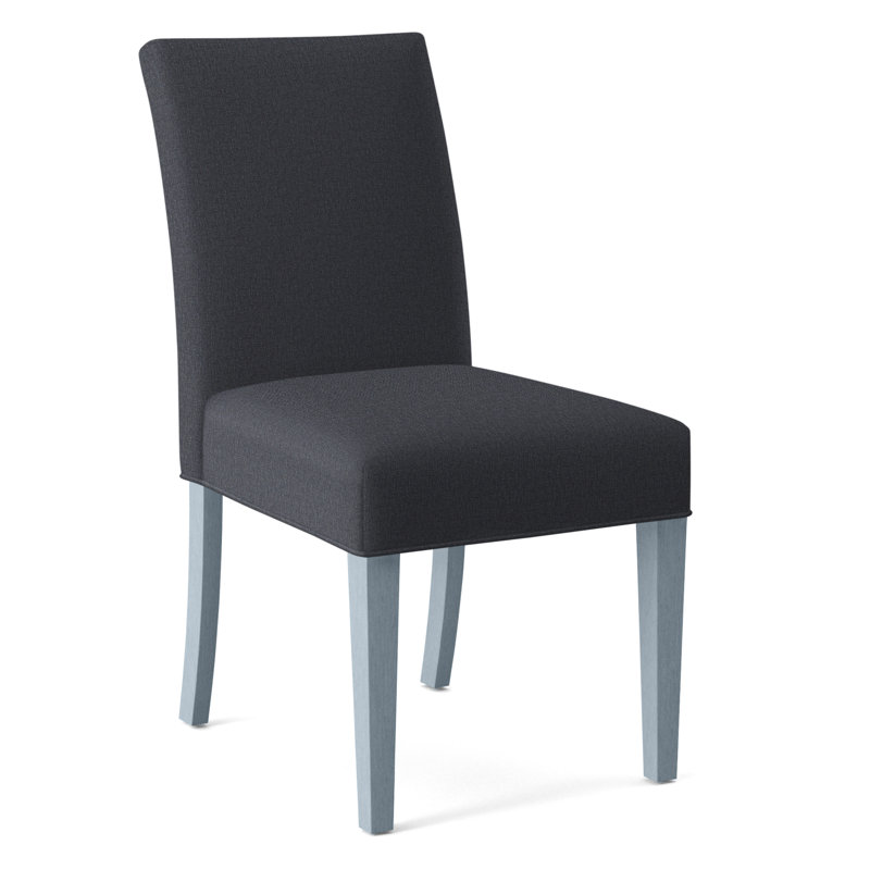 Manhattan Upholstered Dining Chair, Beige Performance Fabric; 0851-73, Sea Glass Finish