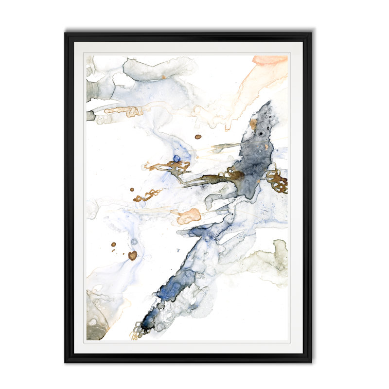 Organique entrelacé I - reproduction sur toile, H 18,5 po x l 24,5 po x P 1,5 po, Cadre noir
