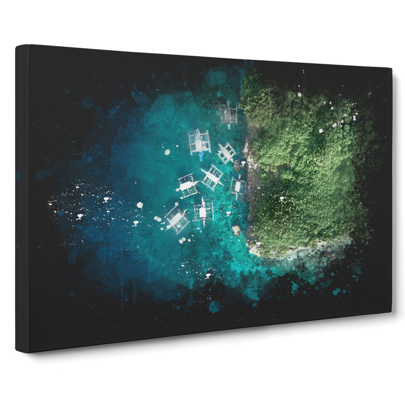 Boats in Cebu Philippines - Wrapped Canvas, 35cm H x 50cm W x 3cm D