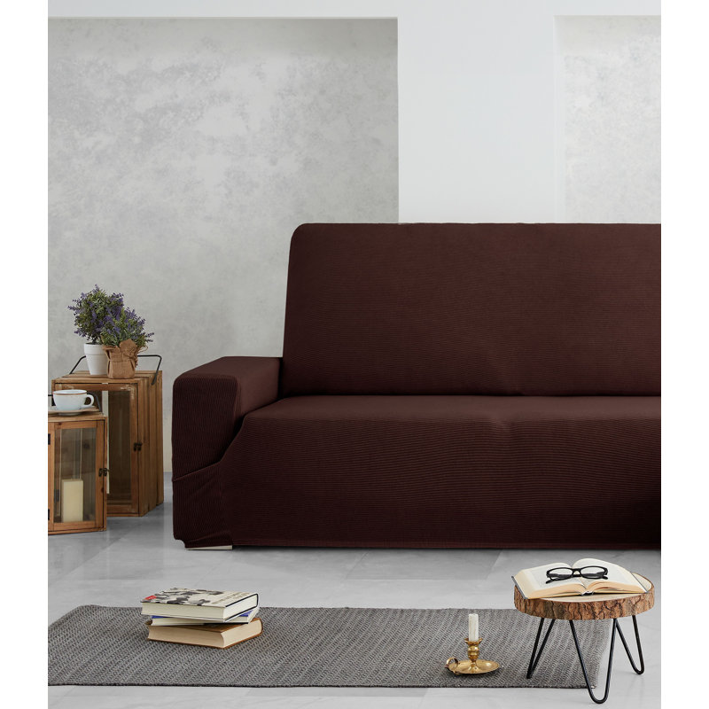 Milan Sofa Slipcover, Set 3+1+1 Seats, Brown