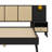 Queen Solid Wood Bed Frame With Matching Nightstands And Lamp-Integrated Design-1178557726