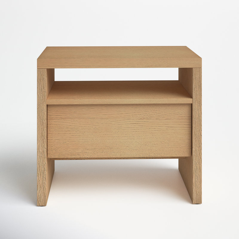 Sedona Solid + Manufactured Wood 26" Nightstand, Natural