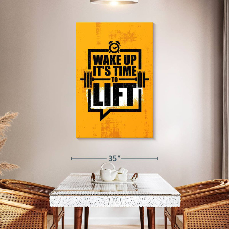 Kema Time To Lift Exercise Quote, 48" H x 32" W