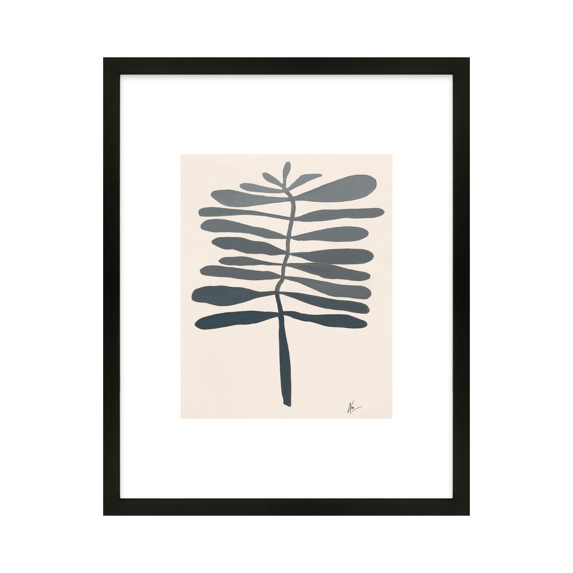 Flora 2 by Lee Lessem, 38" H x 30" W x 1.25" D, Black