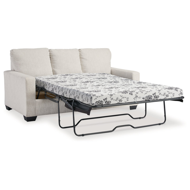Clorene Upholstered Sleeper Sofa, 39" H x 76" W x 40" D, Snow White