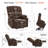Zhana Power Recliner Lift Chair with Massage and Heat, Fabric-797562914