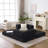 Compression Sofa，Folding Sofa Bed, 78.5" Convertible Couch Bed with 2 Pillows, Fold Out Couch, Foam Spring Floor Mattress, Futon Couch for Living Room, Office, Apartment，Black-890372829
