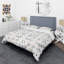 Ensemble de housse de couette moderne abstrait géométrique mid-century-40703265