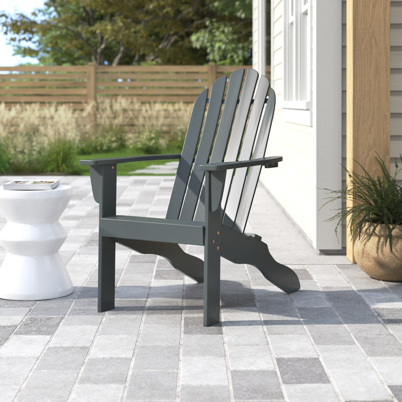 Aldershot Acacia Outdoor Adirondack Chair, Gray