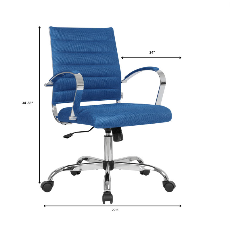 Fauteuil de bureau ergonomique Cheylyn, Marine