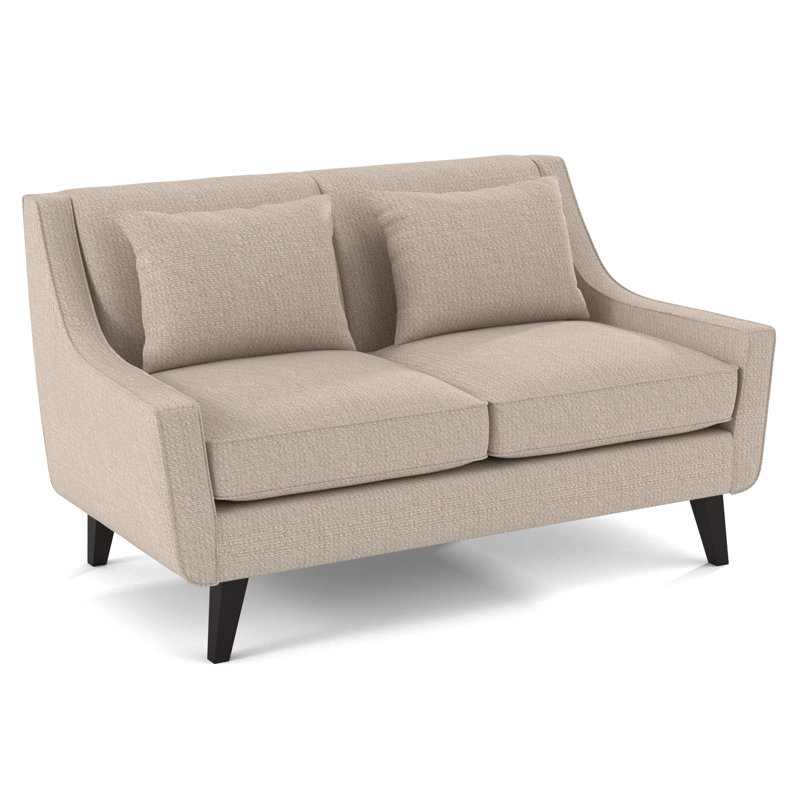 Gros Upholstered 61'' Loveseat, Gypsy Cream Performance Microfiber