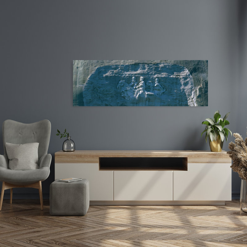 Stone Mountain Confederate Memorial Atlanta GA by J Sohm/VOA LLC - Wrapped Canvas Panoramic Print, 40.64 cm H x 121.92 cm W