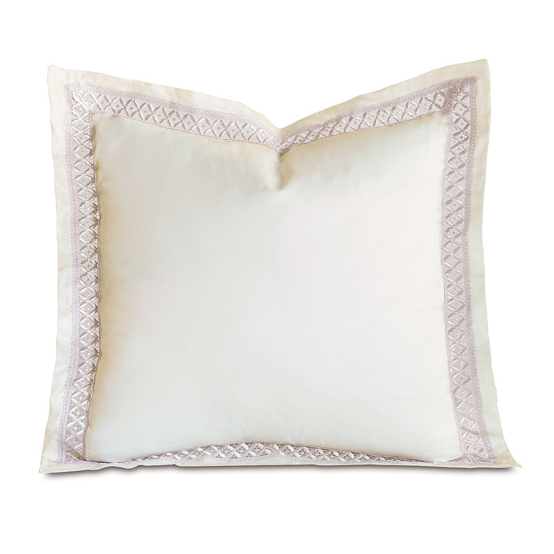 Juliet 100% Cotton Envelope Sham, Euro, Ivory/Fawn