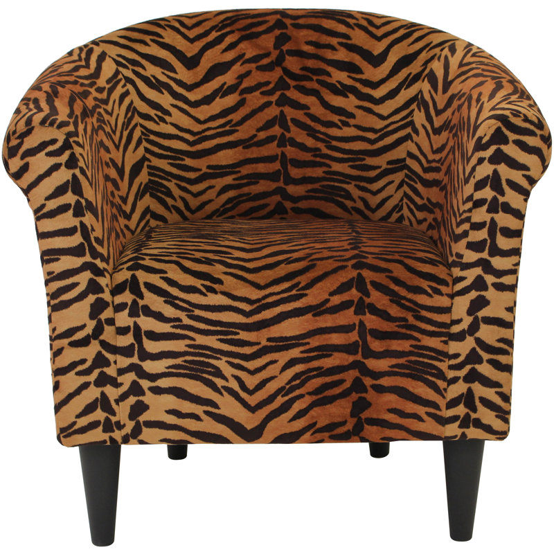 Fauteuil demi-tonneau en polyester 30,5 po Abdulkader