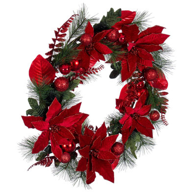 Faux Mixed Assortment Polyester 28'' Wreath