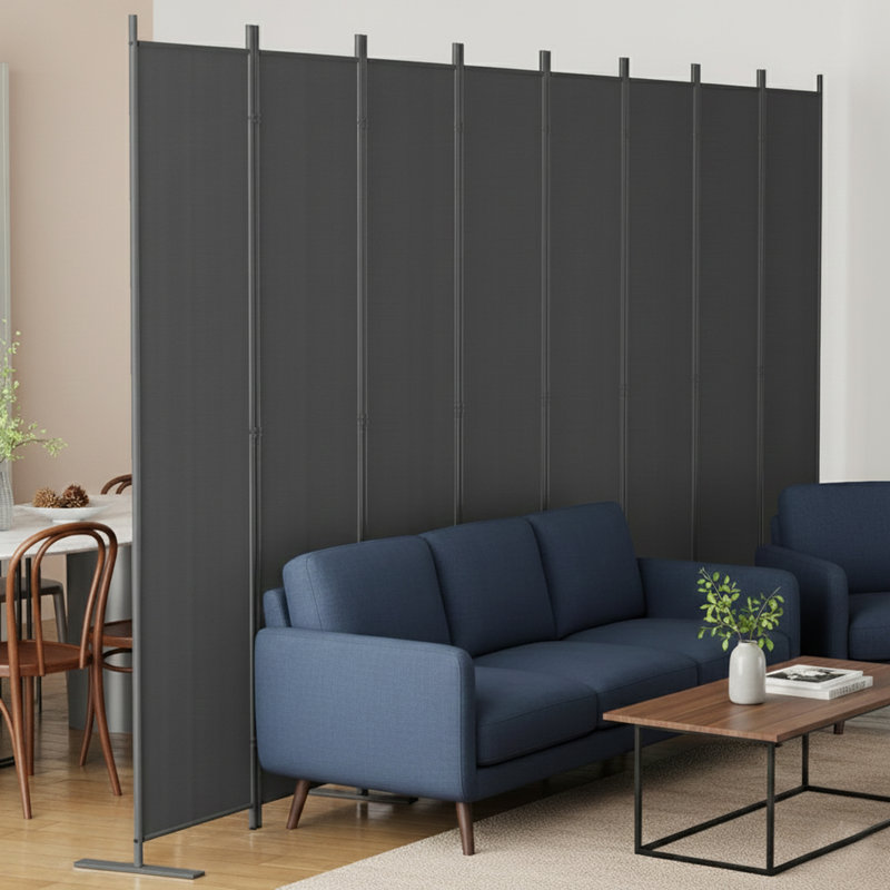Paravent pliant pour espace intérieur, 8, H 71,02 po x l 159,12 po x P 2,12 po