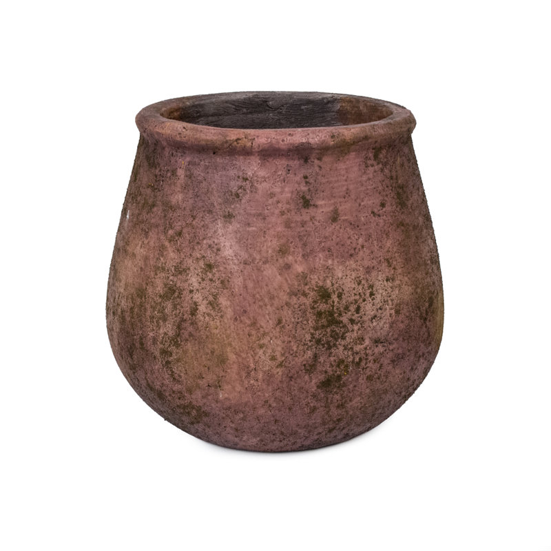 Handmade Terracotta Table Vase, 7.5" H x 8.5" W x 8.5" D