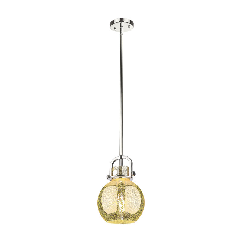 Luminaire suspendu à tige 1 lumière 18 "Sligo, H 11,25 po x l 8 po x P 8 po, Mercure, Nickel poli