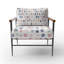 Chaise d'appoint moderne - fauteuil géométrique en pierre pastel rose-1751558753