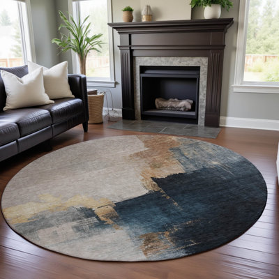 Premium Machine Washable Dahl AMF1071 Abstract Rug