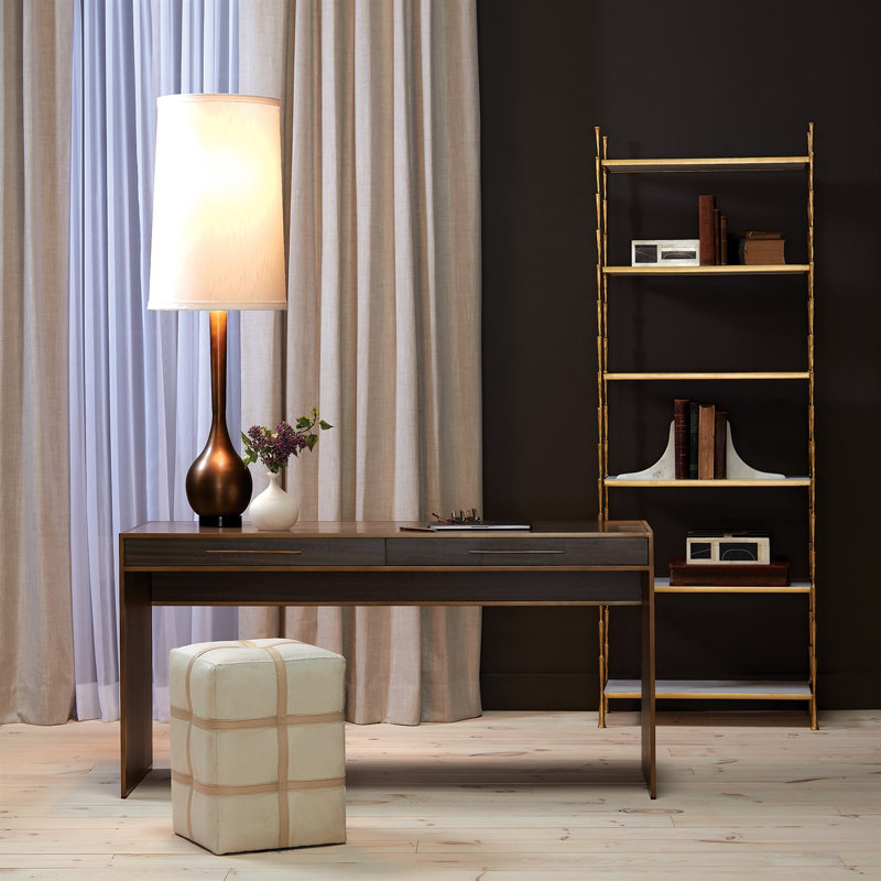 Spike Etagere Bookcase, Antique Brass