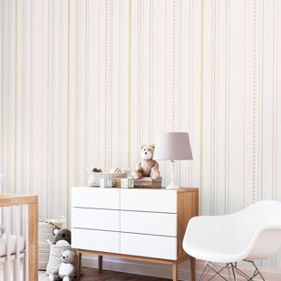Hoopla Walls Stripey Dolly Mixtures 10m Wallpaper