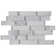 11.5" x 18" Marble Mosaic Tile in First Snow Elegance