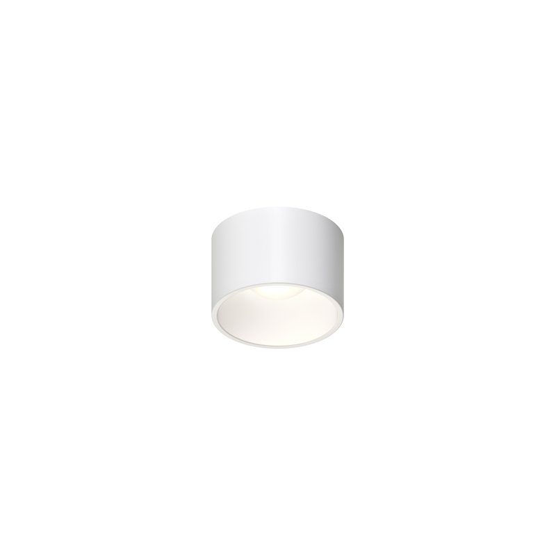 Plafonnier encastré 1 lumière DEL Ilios, Blanc satiné, H 4 po x l 6 po x P 6 po
