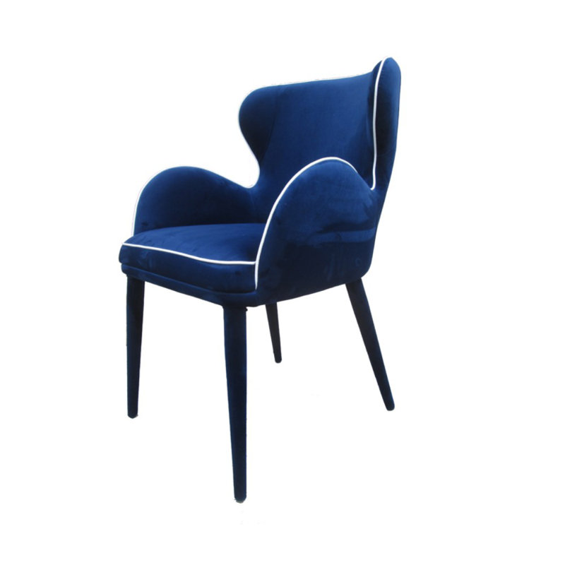 Chaise rembourrée Americus, Bleu