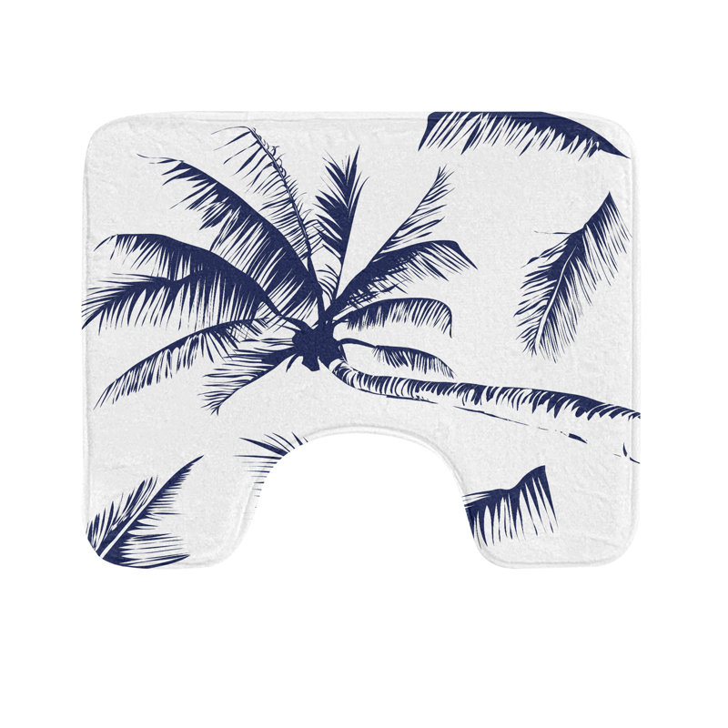 Tapis de salle de bain psychédélique en U 20 po Indigo