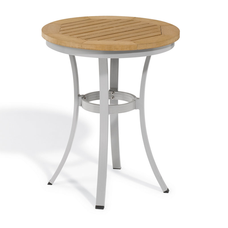 Travira Bistro Table, Tekwood Natural, 24" L x 24" W