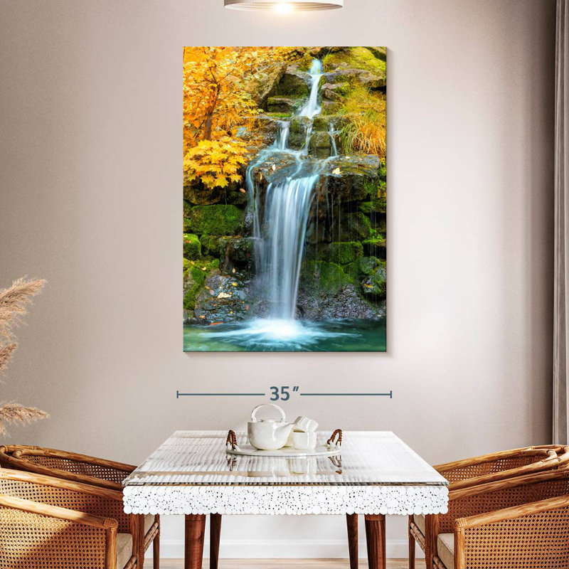 Kerrick Yellow Autumn Waterfall, 51" H x 34" W