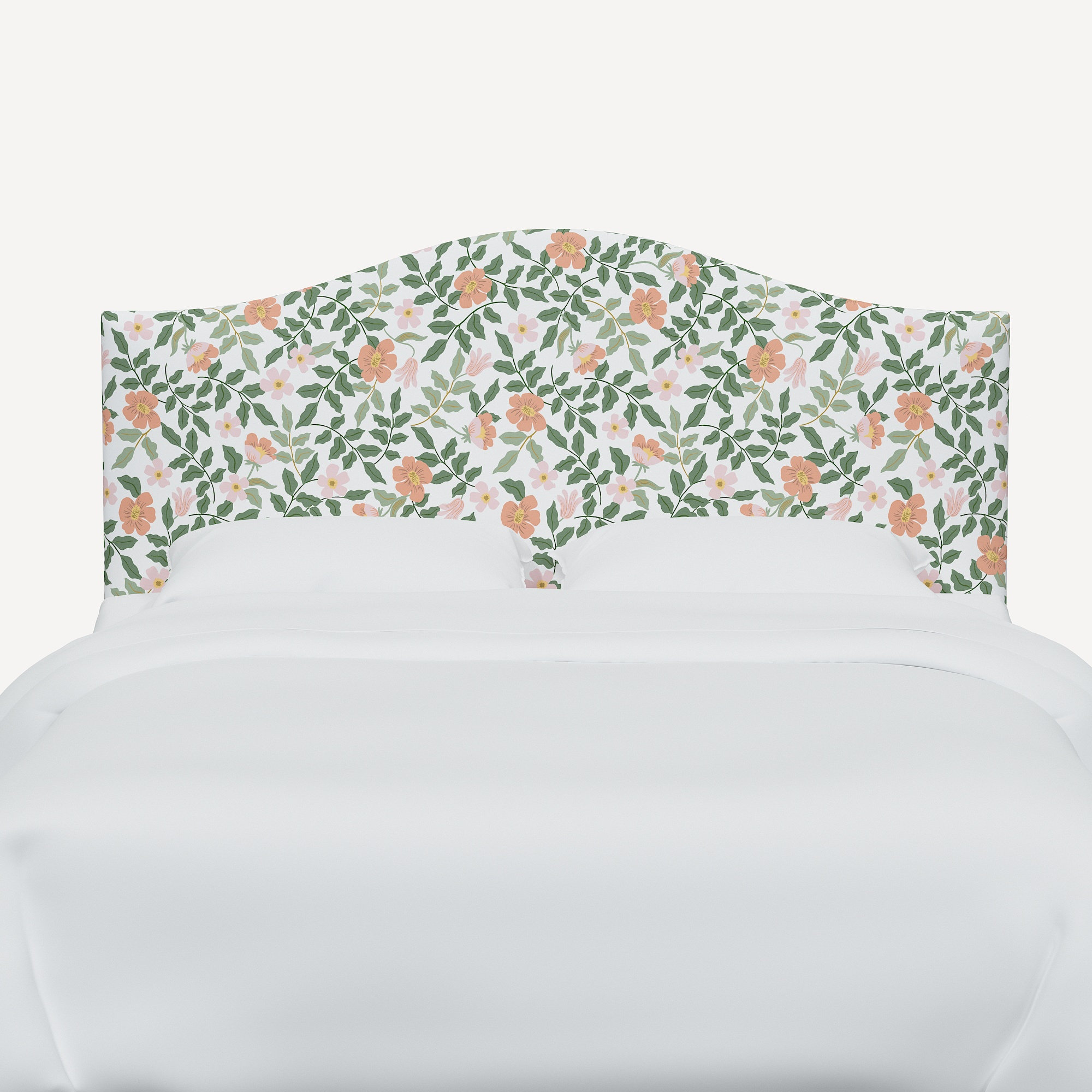 Rifle Paper Co. x Cloth & Company Mayfair Headboard, White Primrose, California King