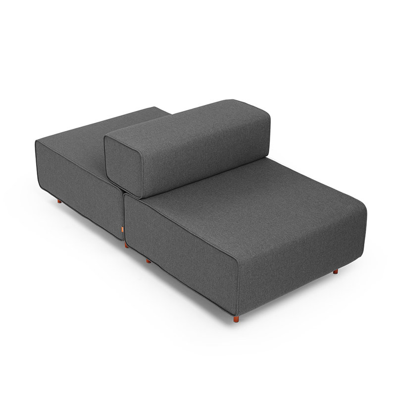 Fauteuil de réception Block Party, Bouclé gris foncé