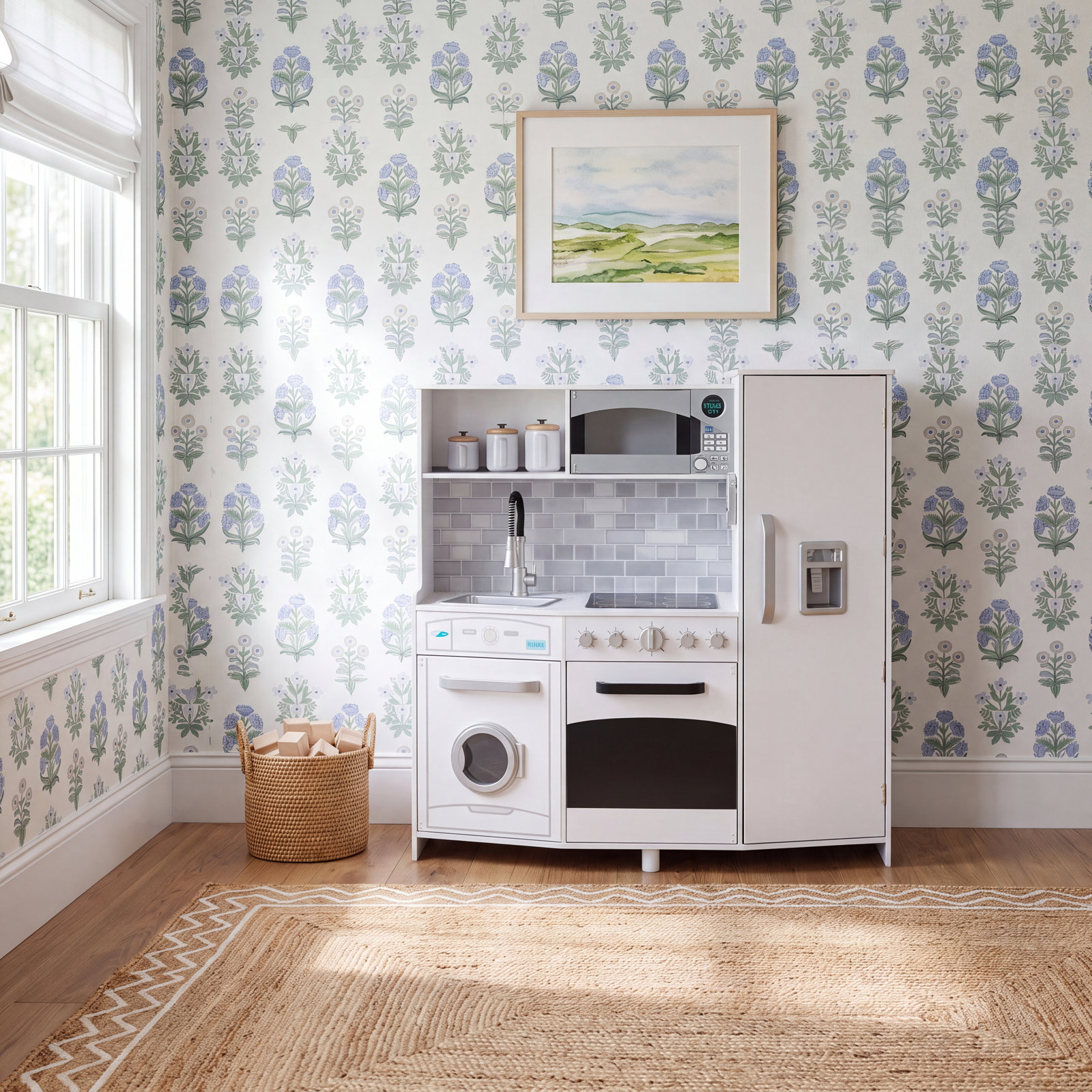Large Play Kitchen with Lights and Sounds, White