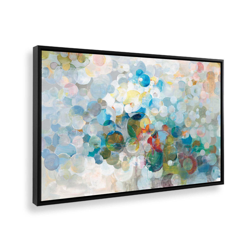 Bulle lumineuse fantaisie, H 12,75 po x l 18,75 po x P 1,75 po, Cadre flottant noir satiné