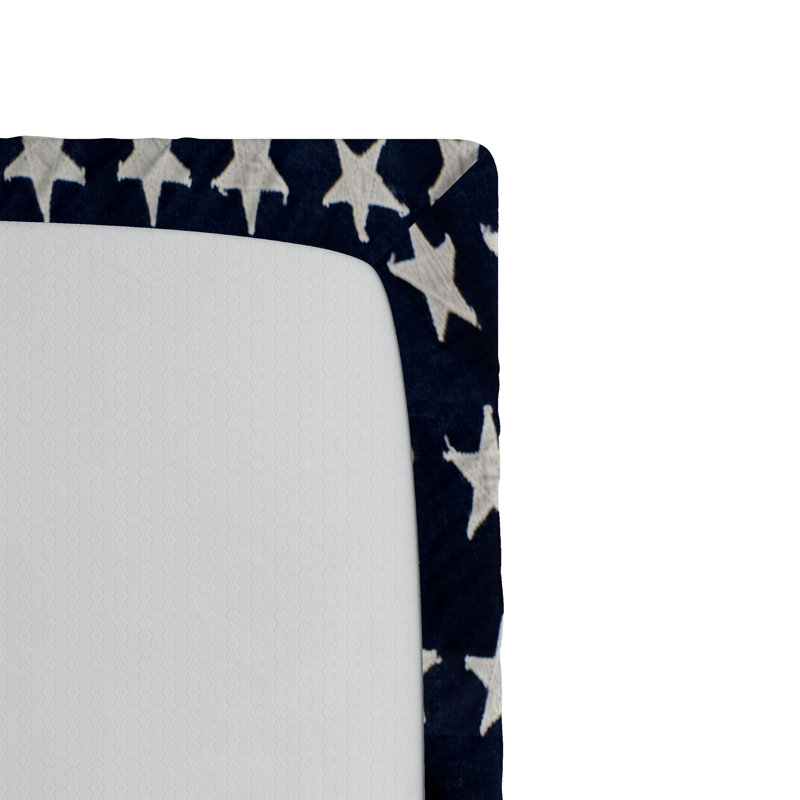Ensemble de 2 drap-housse drapeau américain Ambesonne Grunge Baseball brun rouge bleu, Drap-housse de taille double