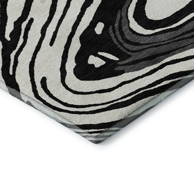 Tapis tourbillon AMF1051 lavable à la machine de qualité supérieure, Rectangle 1 pi 8 po x 2 pi 6 po