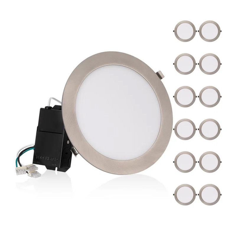 Luminaire encastré à DEL à intensité variable de 18 W et 8 pouces à intensité variable avec J-Box, blanc froid 4000K