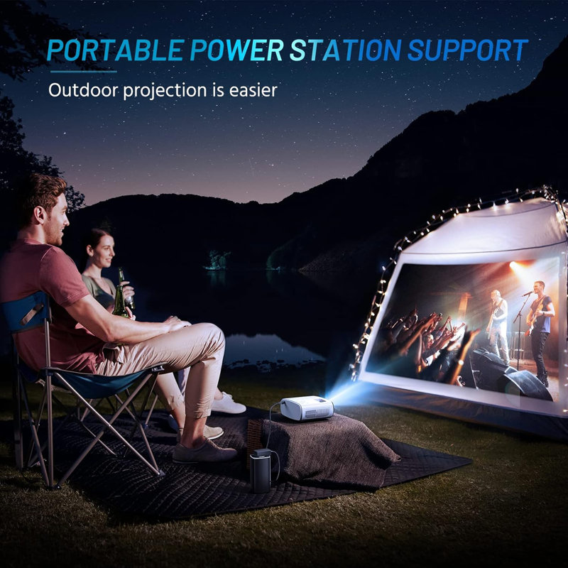 Mini Projector, Upgraded 1080p Hd Projector, 8000l Portable Projector With Tripod, Movie Projector Compatible With Android/ios/windows/tv Stick/hdmi/usb