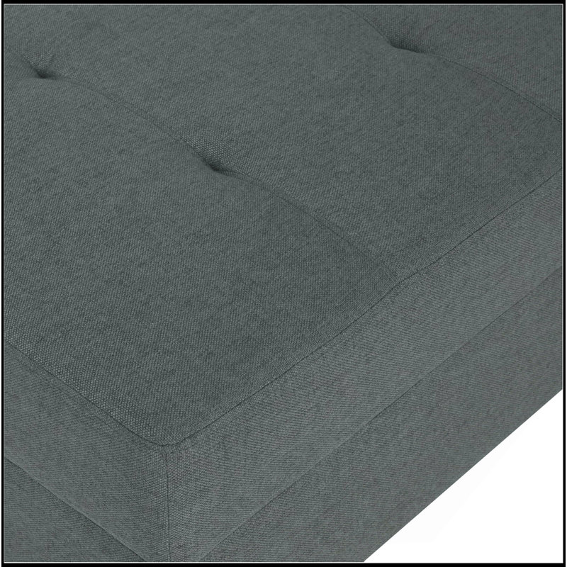 Repose-pieds classique avec pieds en bois, un ajout polyvalent et élégant à votre décor