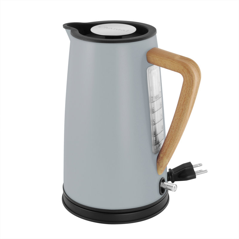 Chantal 1,8 pte Bouilloire électrique en acier inoxydable, Gris brouillard mat