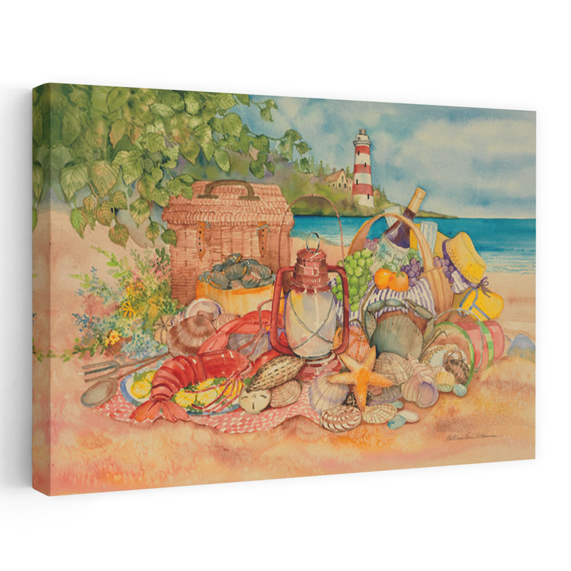 Bayside Picnic Coastal Basket Beach, H 24 po x l 16 po