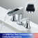 Widespread 2-handle Bathroom Faucet with Drain Assembly
