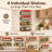 Wood Hanging Spice Rack Organizer 4 Pack, Multi-Purpose for Cabinet Door, Wall, Pantry with 415 Spice Labels